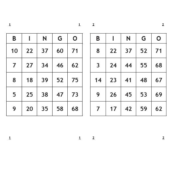 2 cartones por pagina 1-75