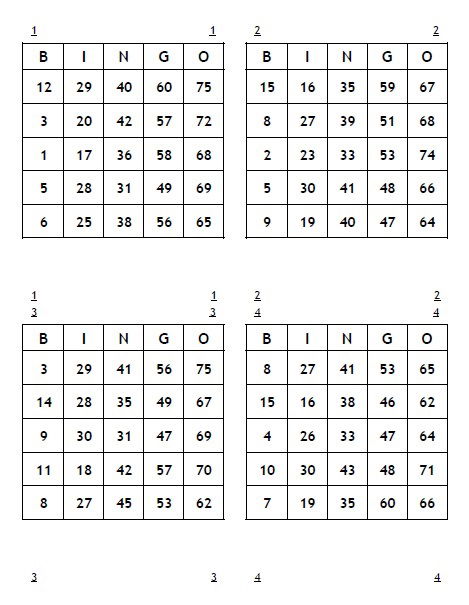 4 cartones por pagina 1-75