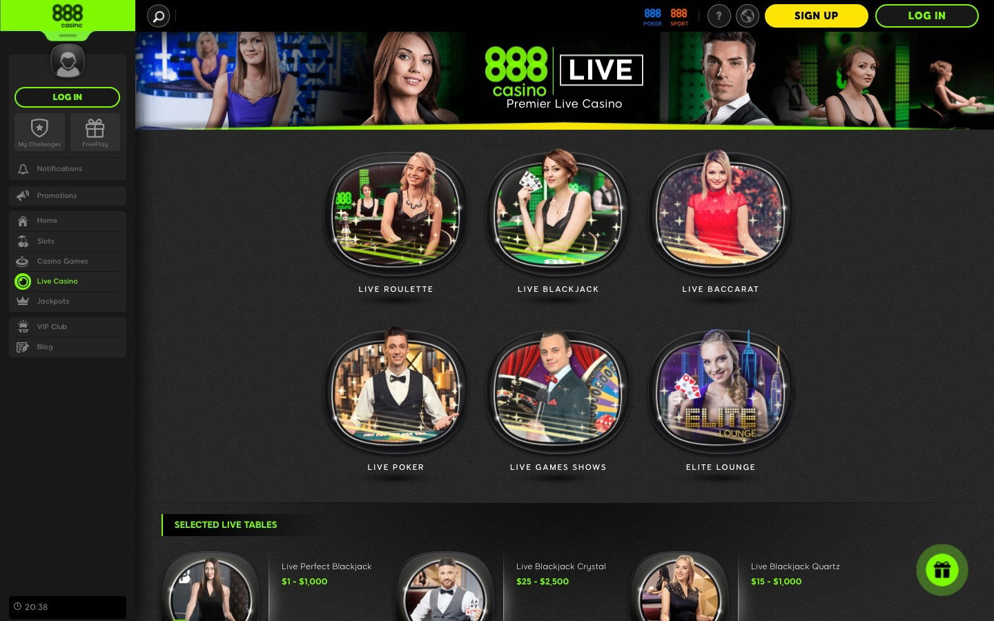 888 casino live casino