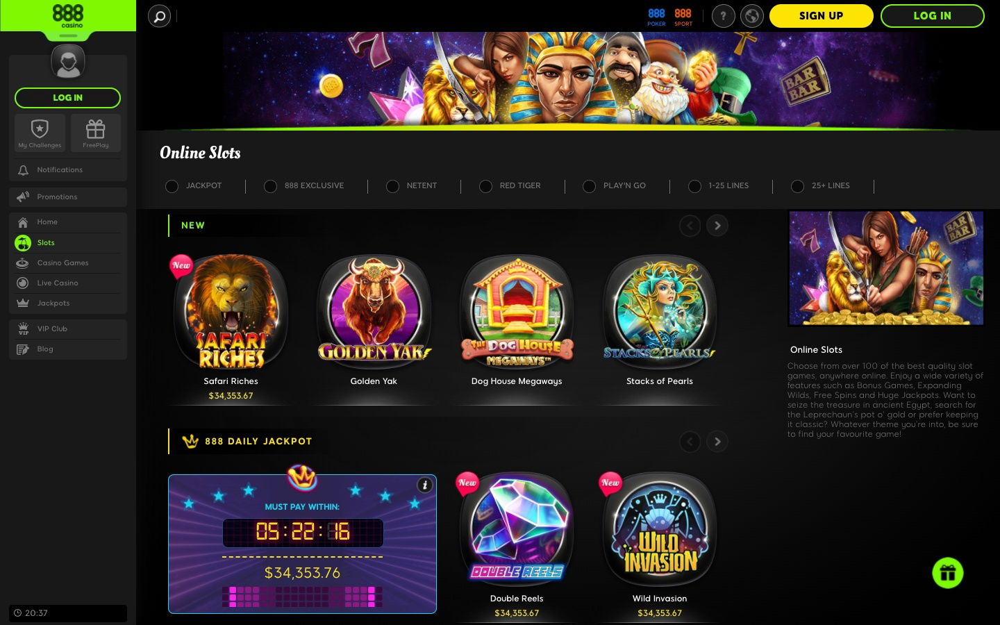 888 casino slots