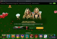 Screenshot of A1 Casino landing page.