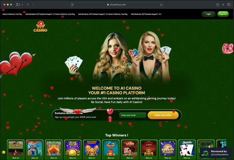 Screenshot of A1 Casino Landing Page