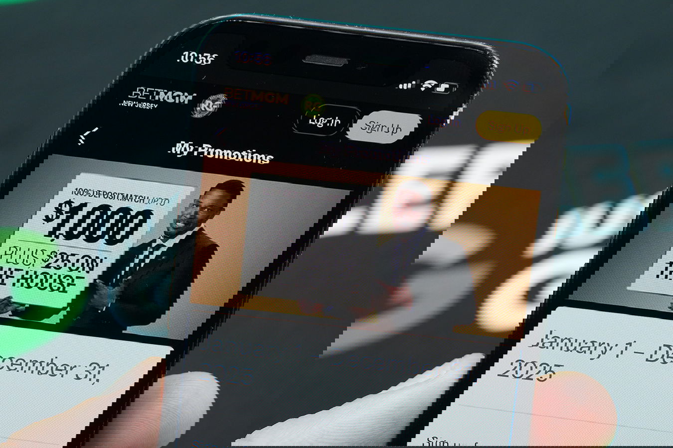 Photo of One of Many NJ Online Casino Bonuses Loaded on iPhone