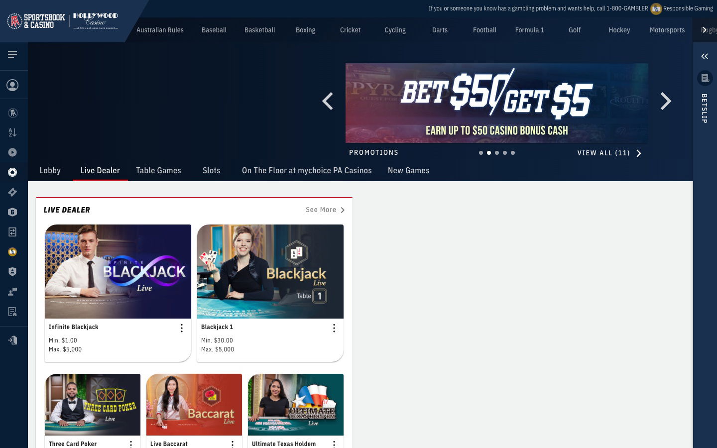 barstool sportsbook live casino