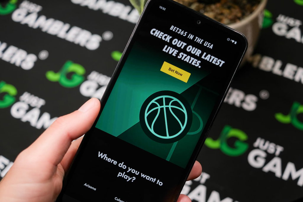 Photo showing bet365 Casino legally available states.