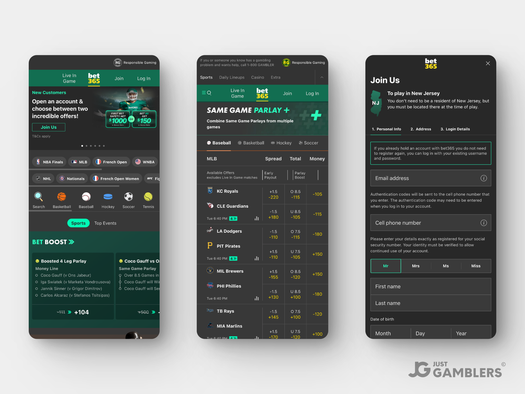 Bet365 Sportsbook NJ Product Preview Mobile