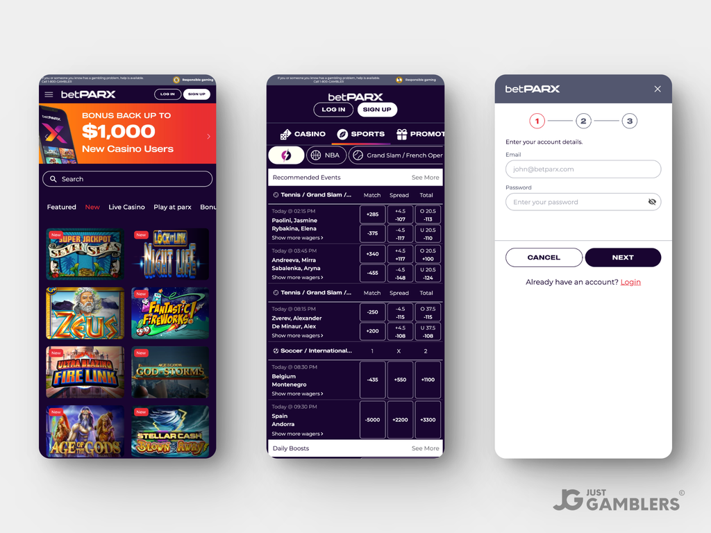 BetPARX Gambling PA Product Preview Mobile
