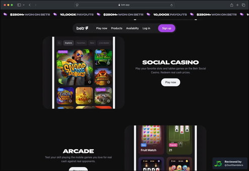 Desktop Screenshot of Betr Landing Page