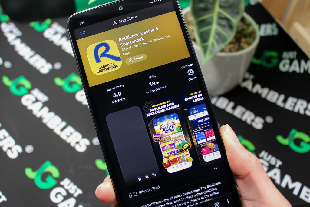 Photo of the DE BetRivers Real Money Casino and Sports App.