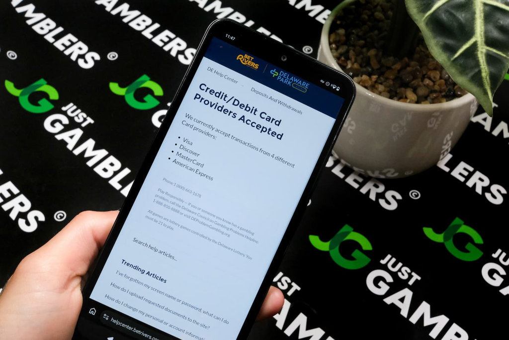 Photo of BetRivers DE sportsbook banking options.