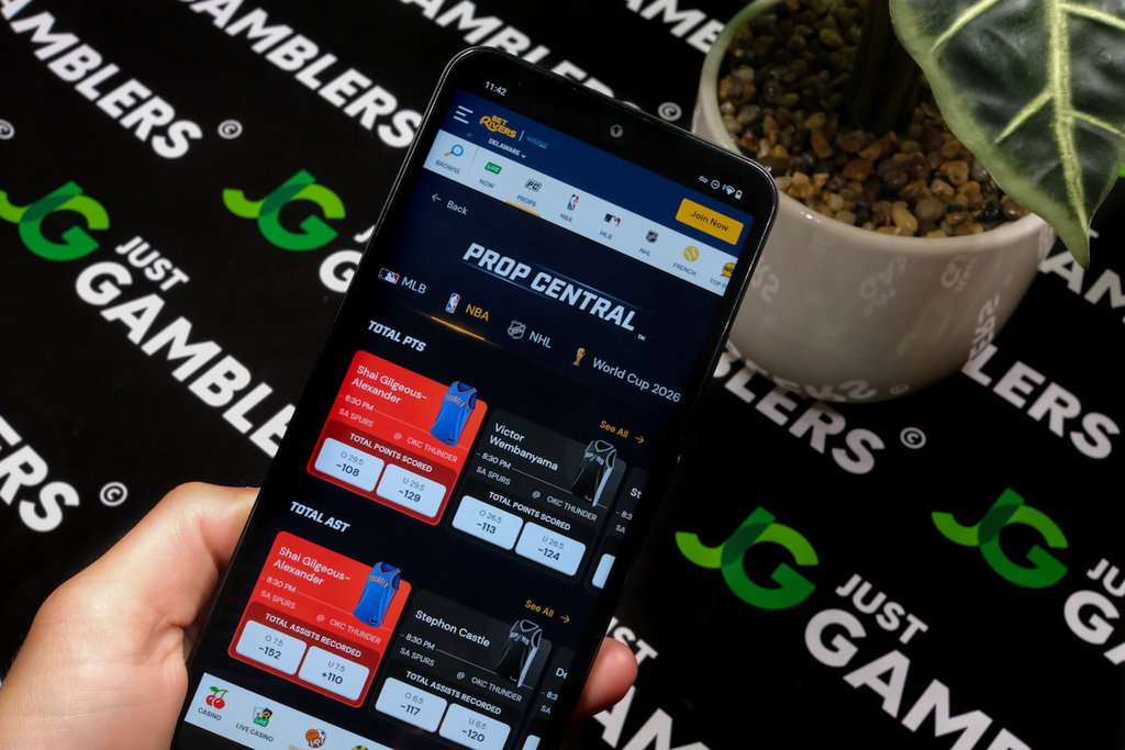 Photo of player props options in DE sports betting site.