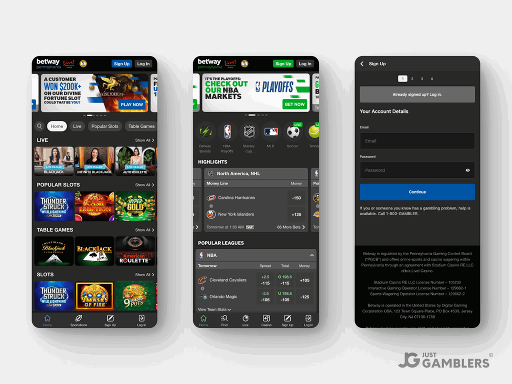 Betway Casino Product Preview Mobile