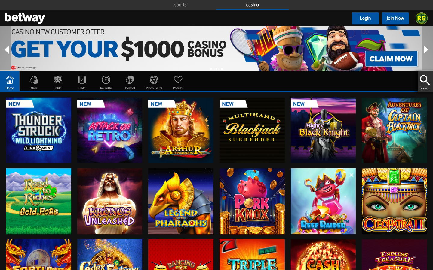 Betway Casino in the US