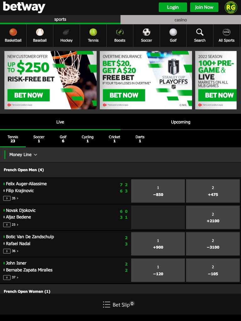 betway united states sports tablet