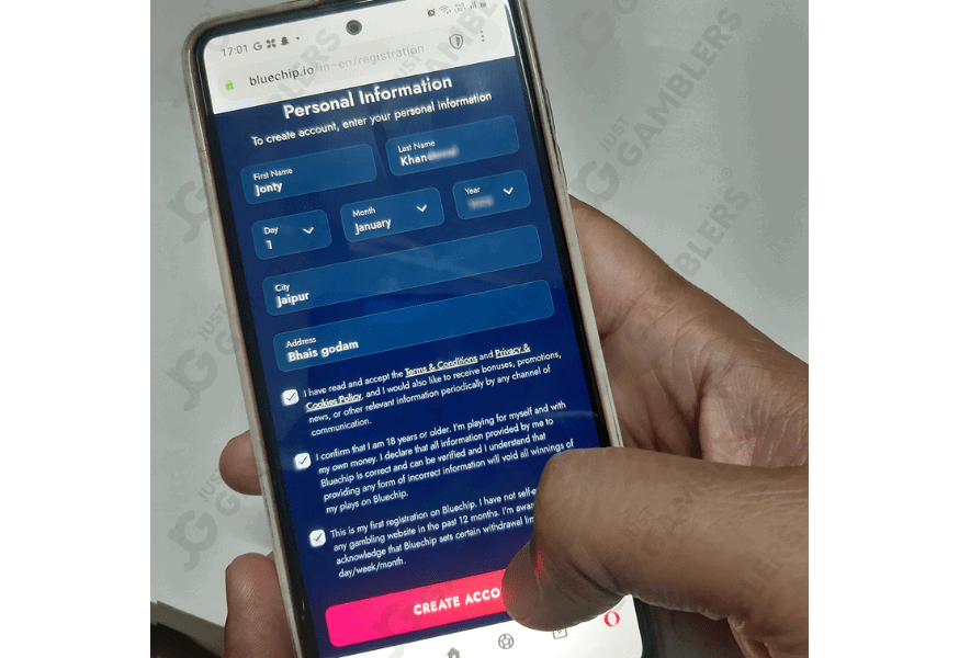 BlueChip Creating an Account