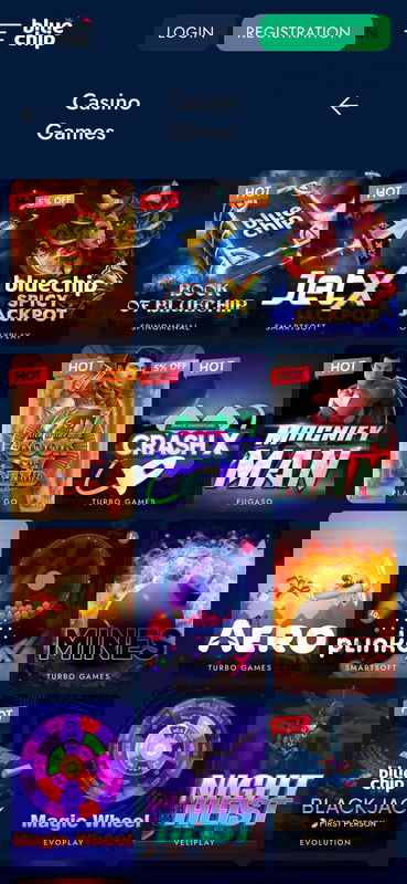 bluechip india casino mobile