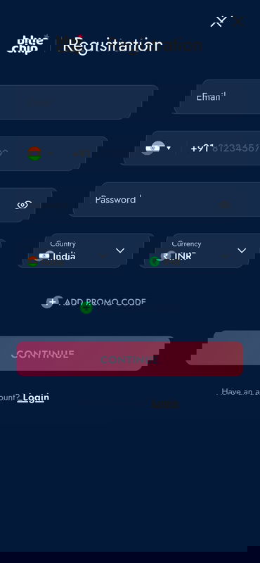 bluechip india register mobile