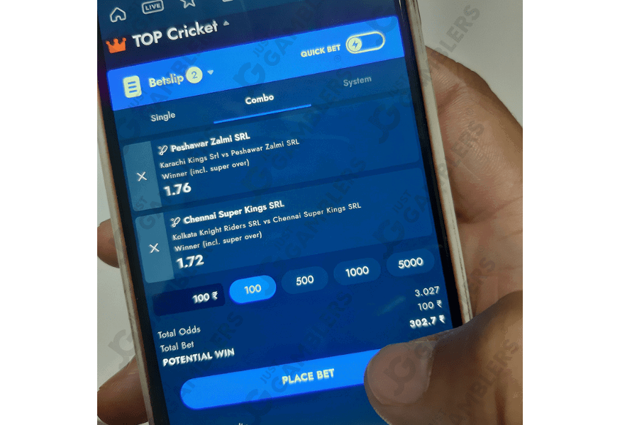 BlueChip Placing Bet