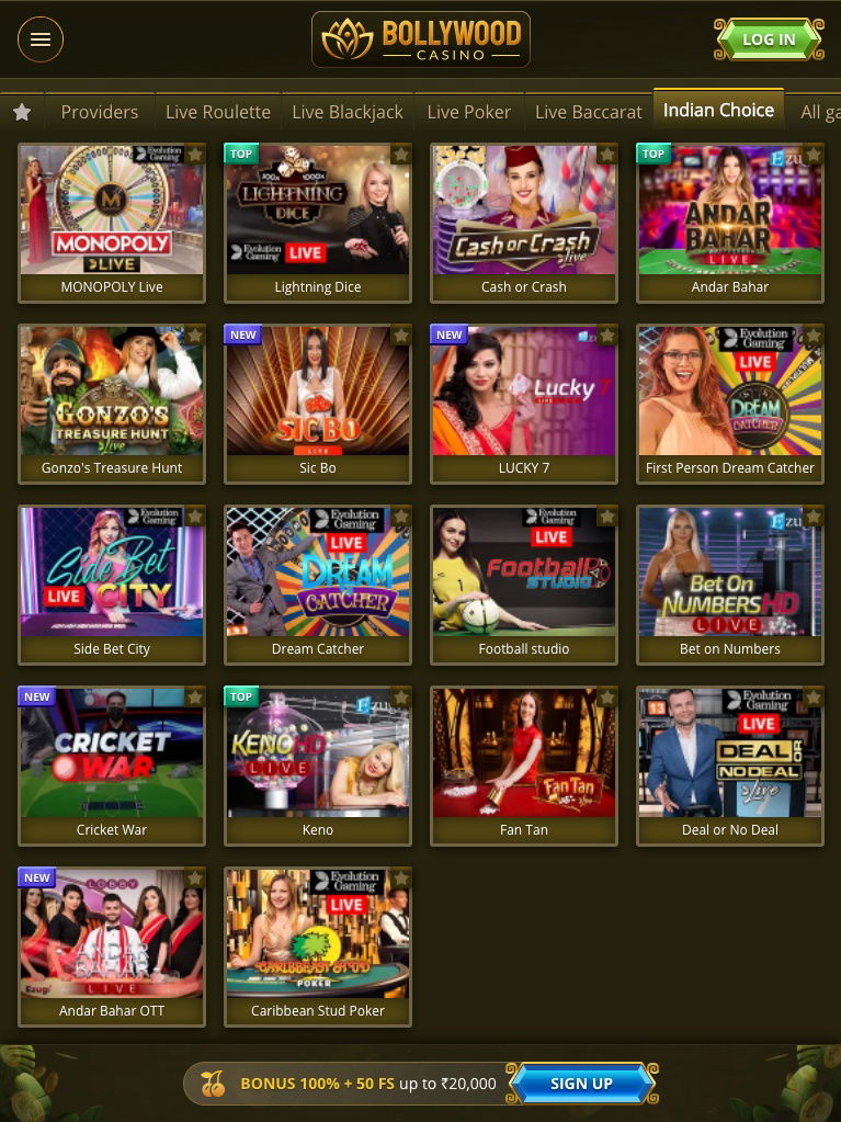 bollywood casino india live casino tablet
