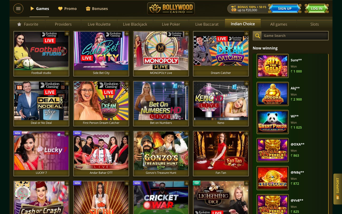 bollywood casino india live casino