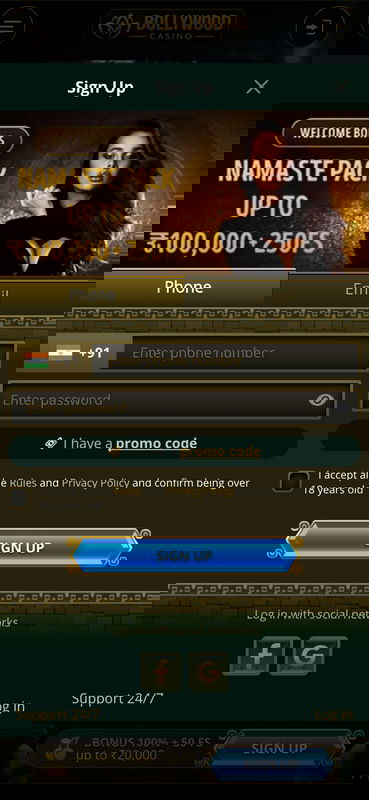 bollywood casino india register mobile