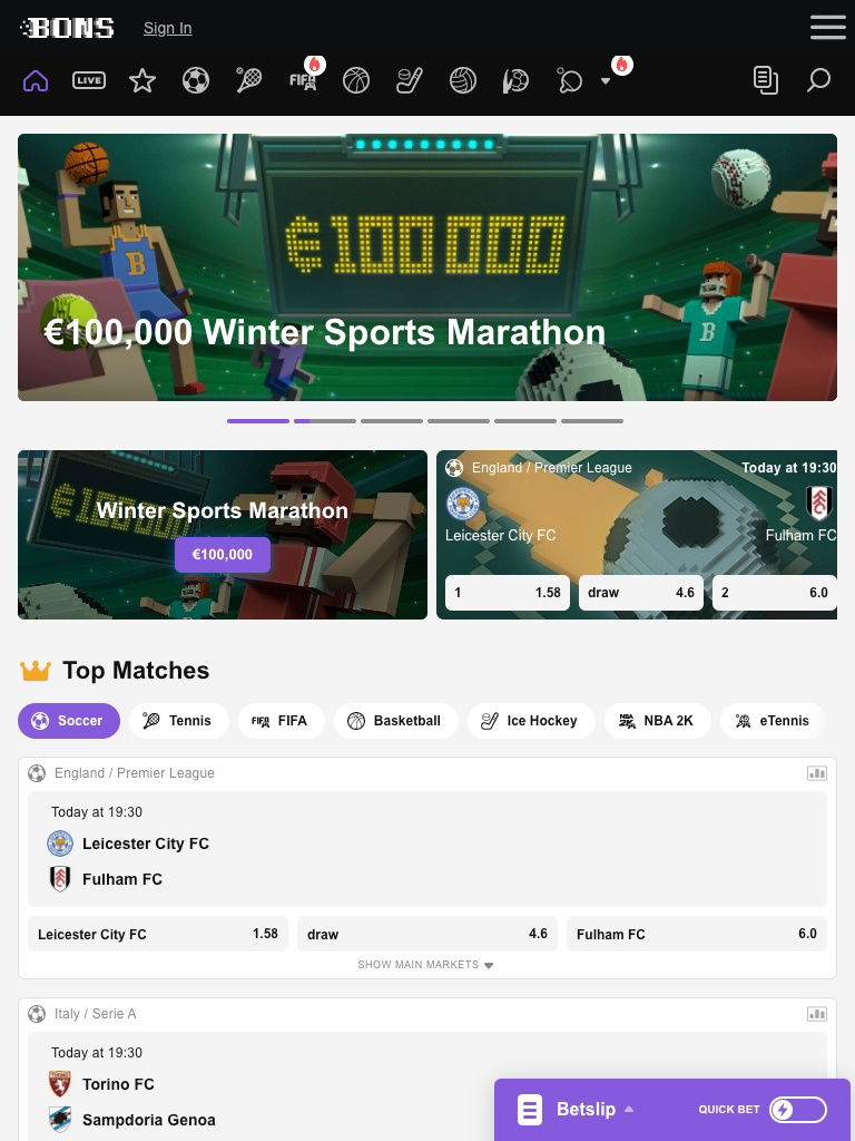bons sports tablet