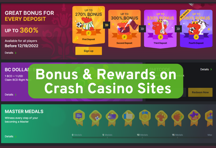 Bonus Rewards Crash Casino Sites
