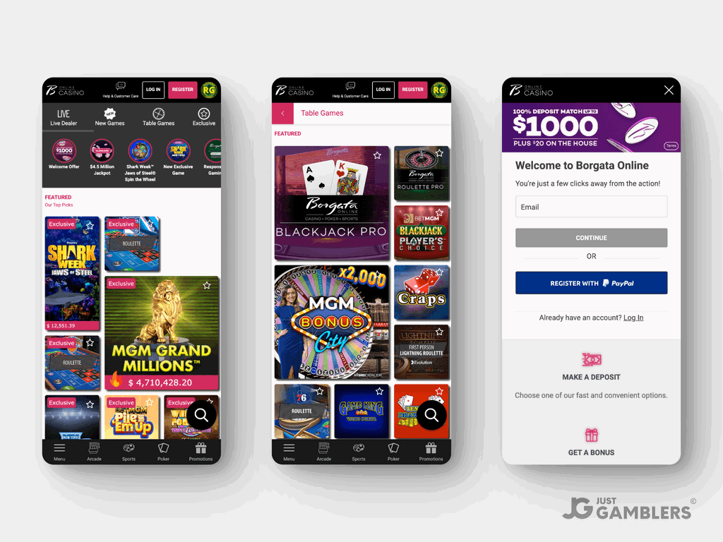 Borgata Casino NJ Product Preview Mobile