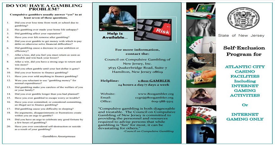 Brochure self exclusion NJ