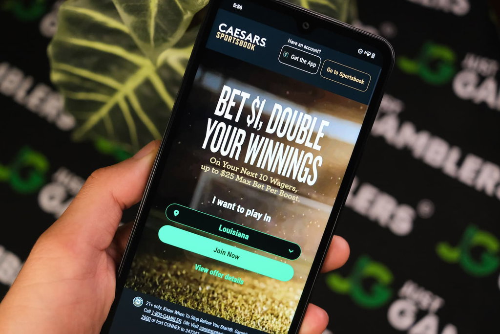 Photo of Caesars Louisiana website.