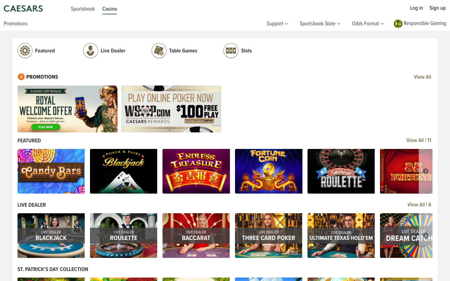 caesars sportsbook casino united states casino