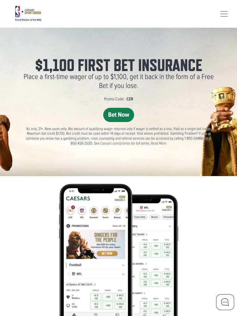 caesars sportsbook casino united states review tablet