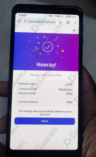 Casino Days Depositing