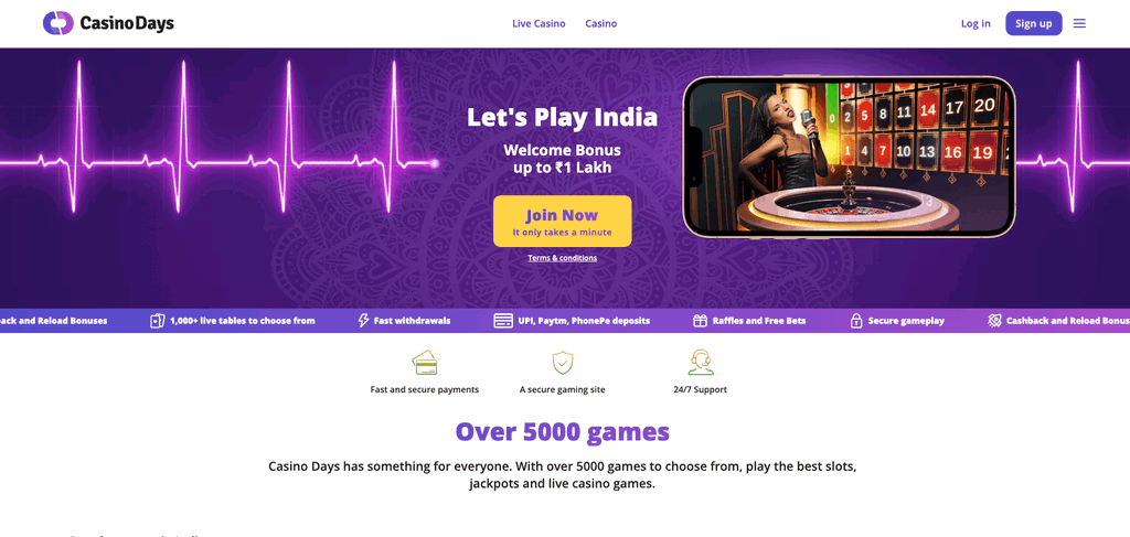 Casino Days Homepage