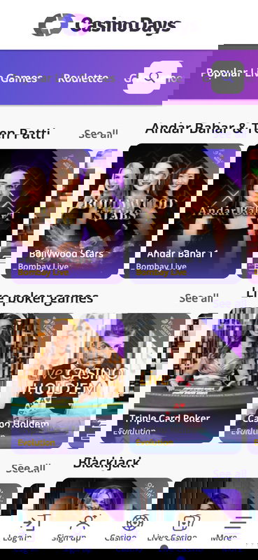 casino days india live casino mobile