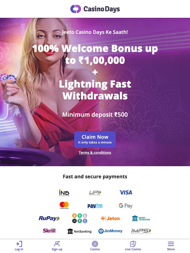 casino days india review tablet