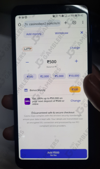 Casino Days INR Deposit
