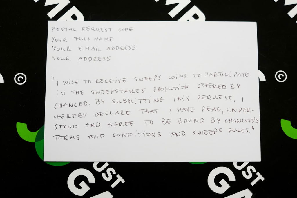 Example of how you should write the Cashoomo mail-in request, and what you need to complete it.