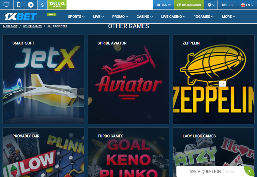 Crash Game Zeppelin 1xBet