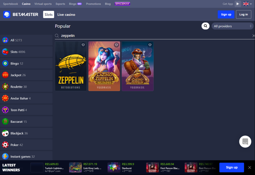 IMAGE: Zeppelin by BetSolutions on Betmaster.io