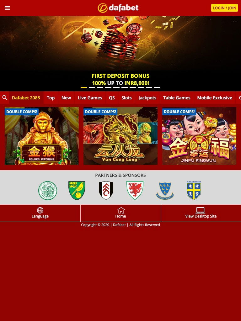 dafabet casino tablet