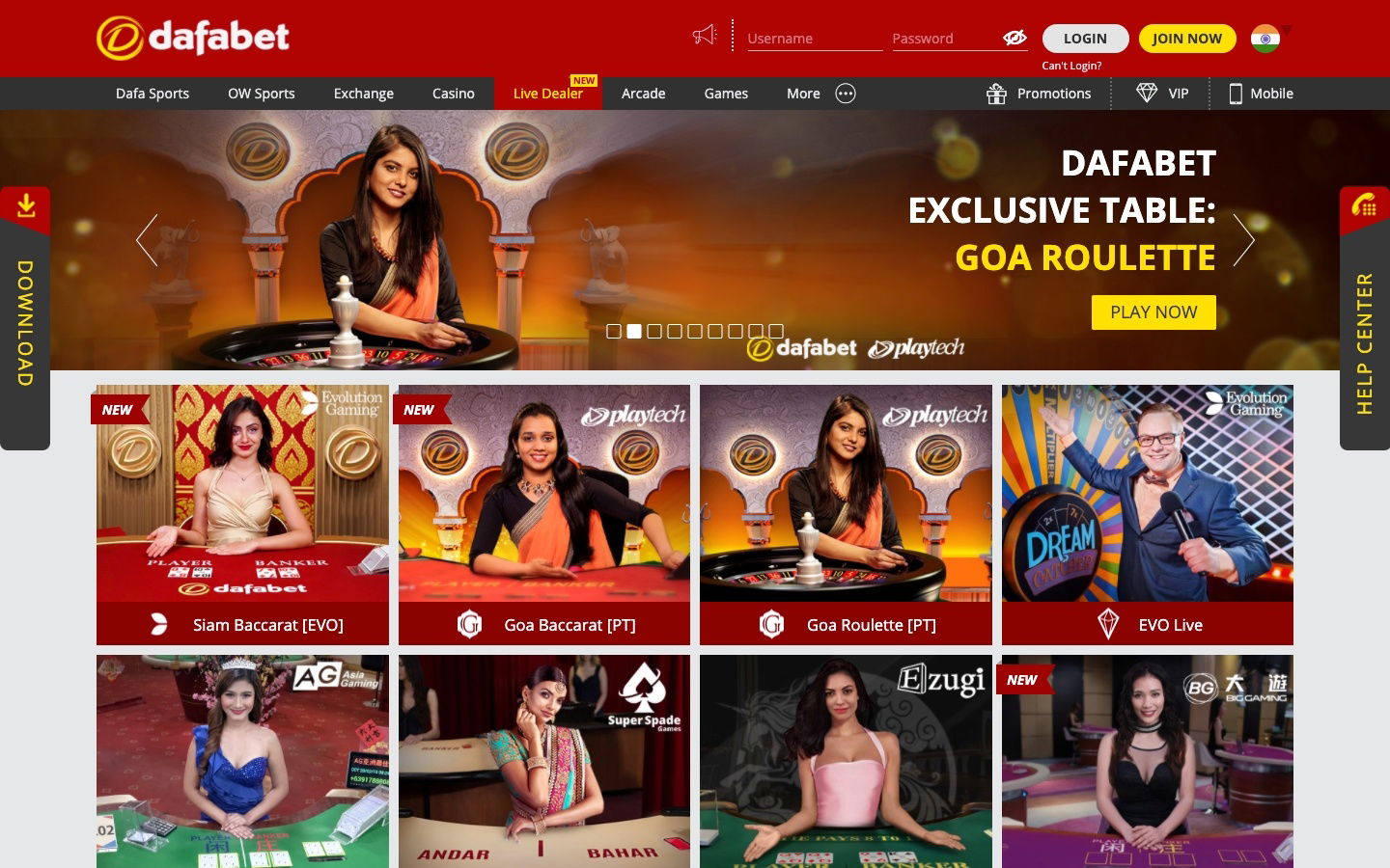 dafabet live casino