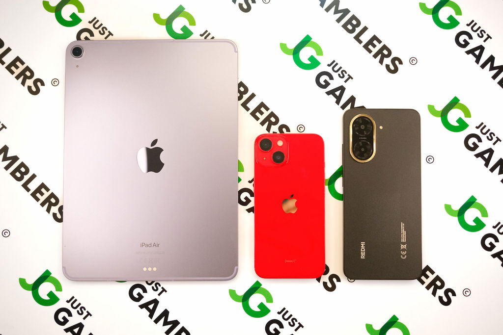 Photo of different devices suitable for sweepstakes apps: iPad, iPhone, Android phone