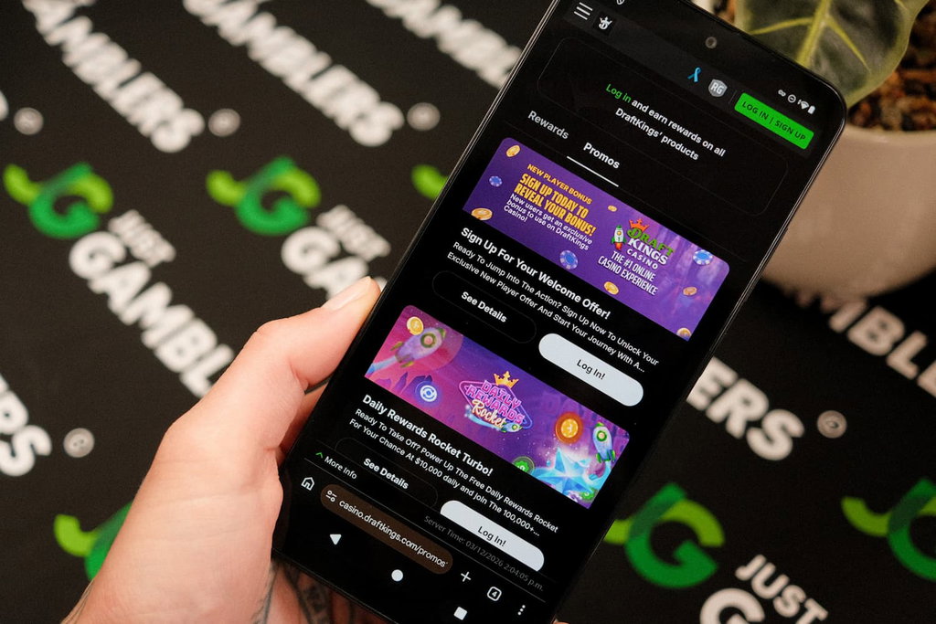 Photo of DraftKings casino promotions.