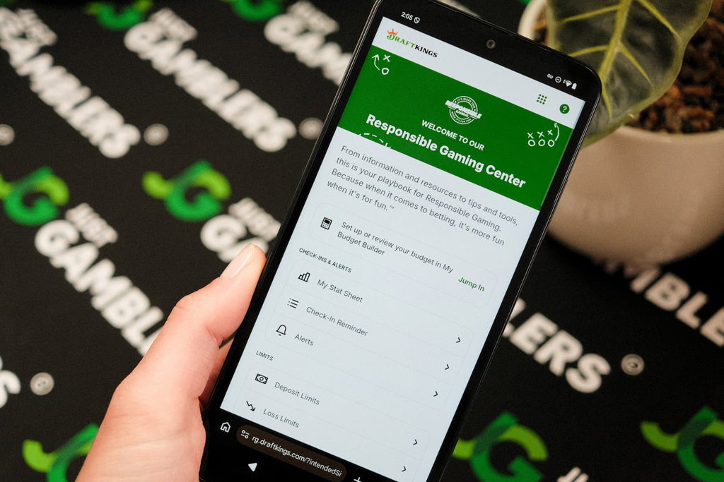 Photo of DraftKings casino responsible gaming.