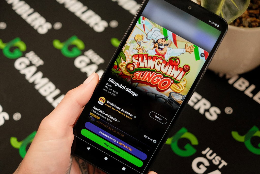 Photo of DraftKings casino slingo games.