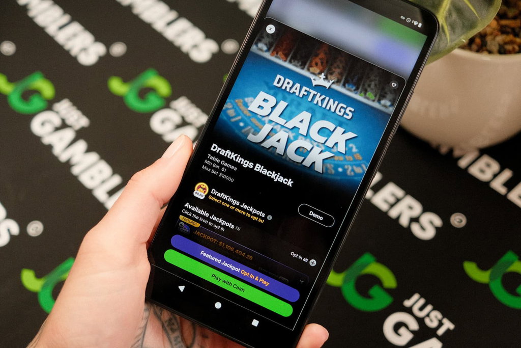 Photo of DraftKings casino tables games Blackjack.