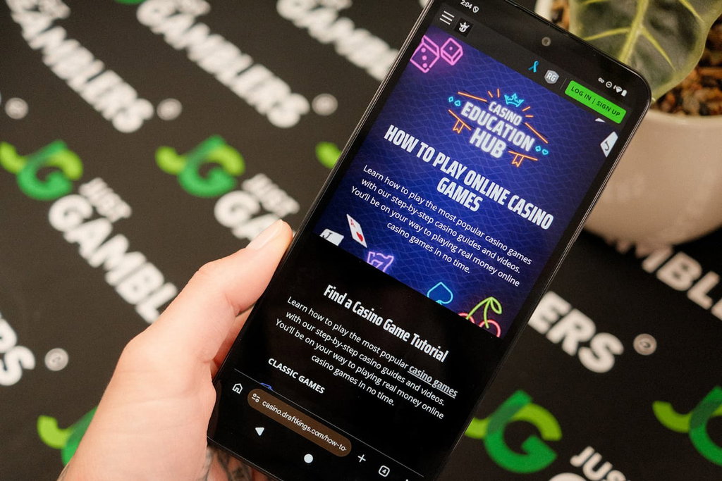 Photo of DraftKings casino how to play instructions.