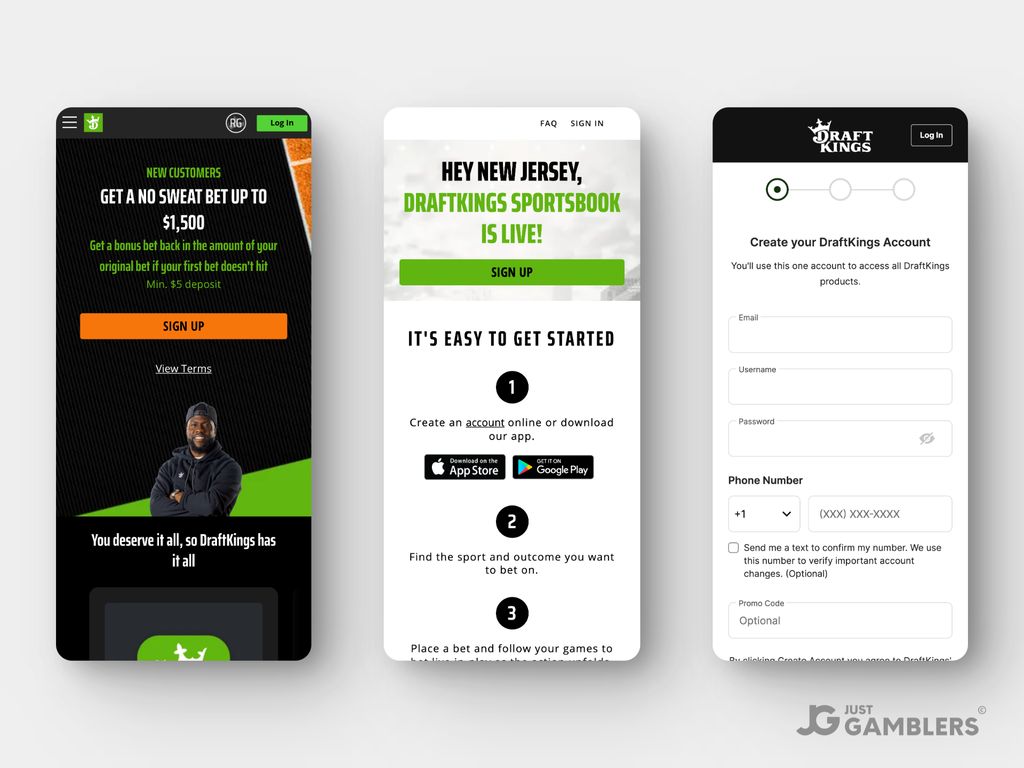 DraftKings Sportsbook NJ Product Preview Mobile