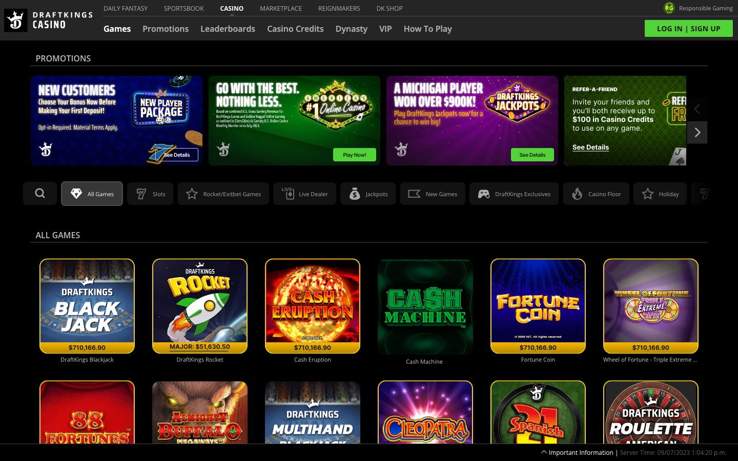 draftkings united states casino